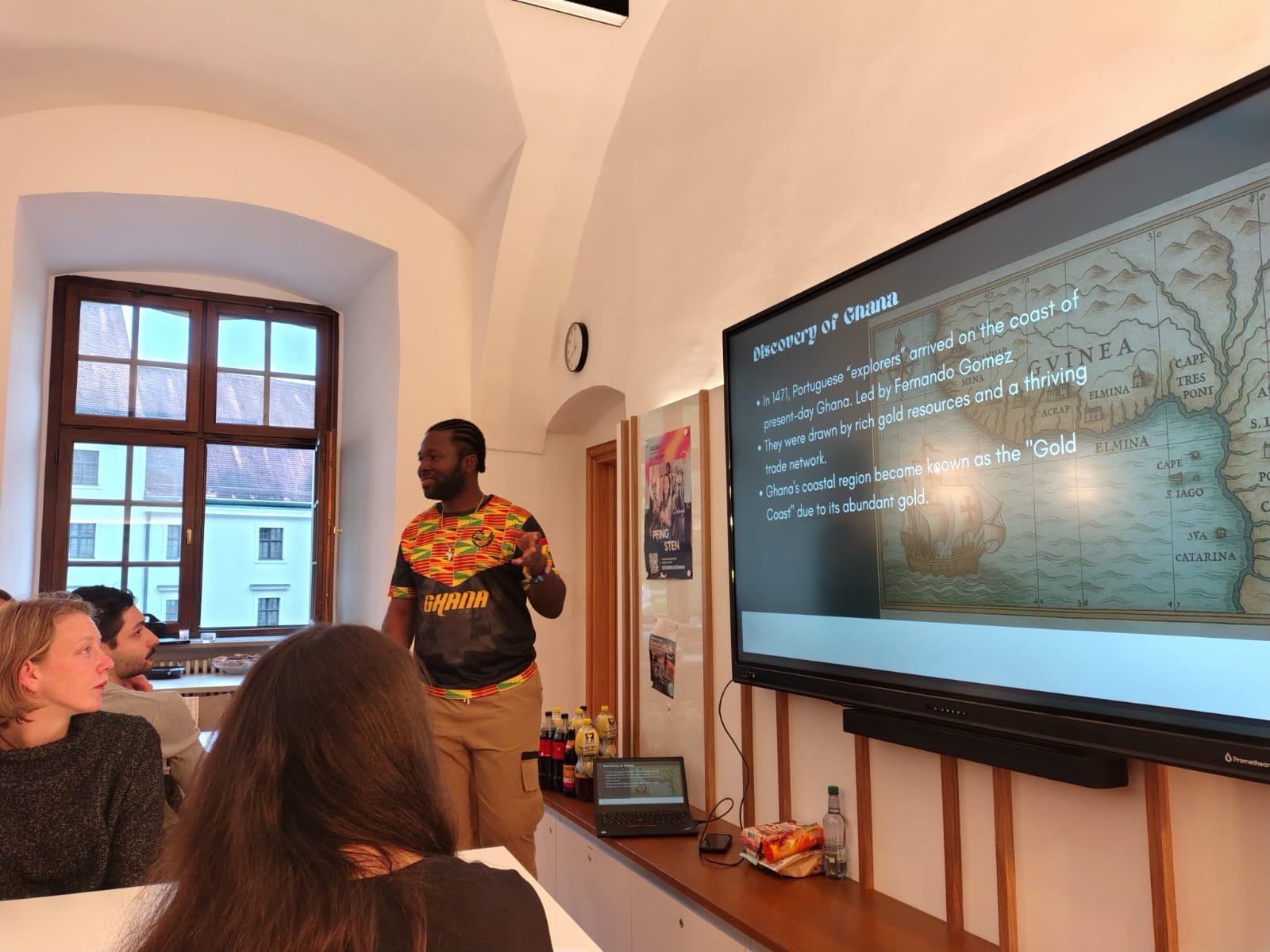 Mac Angel leading Ghana Night in Passau